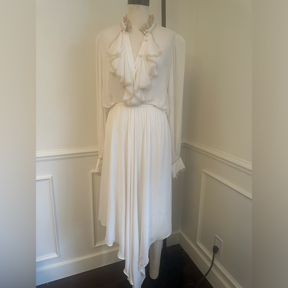 NWT Divine Heritage (revolve) silk ruffled dress